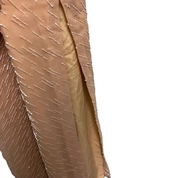 Vintage Giorgio Beverly Hills Champagne Embellished High Slit Body-con Maxi 6 - Picture 4 of 15